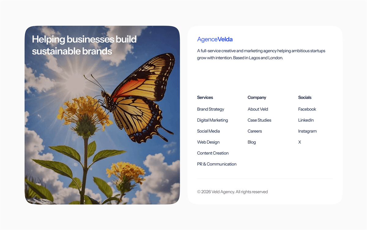 Agence Velda template footer layout