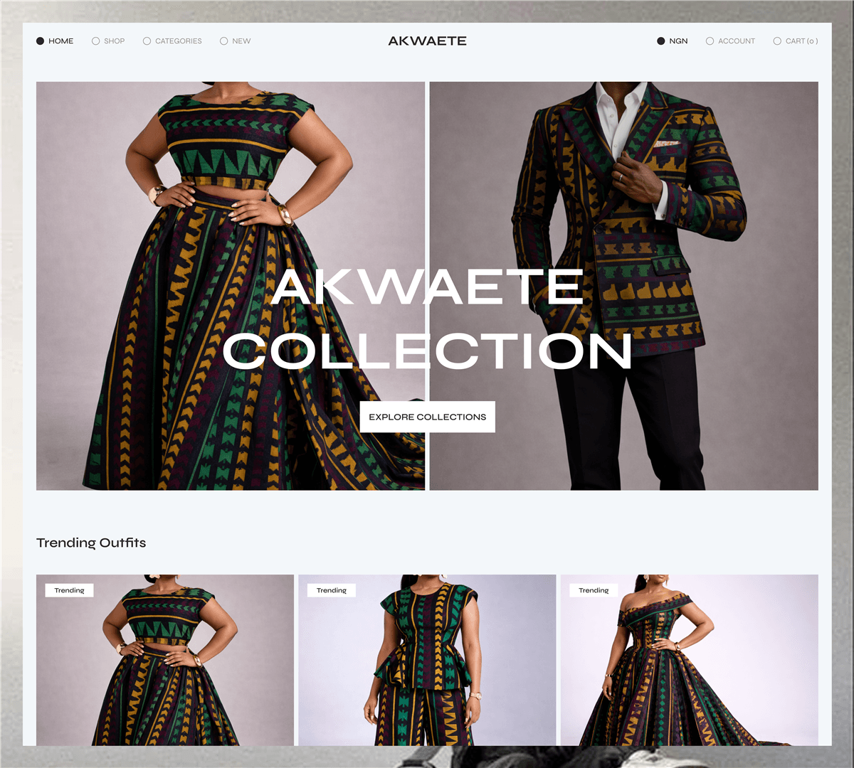 Akwaete product interface design