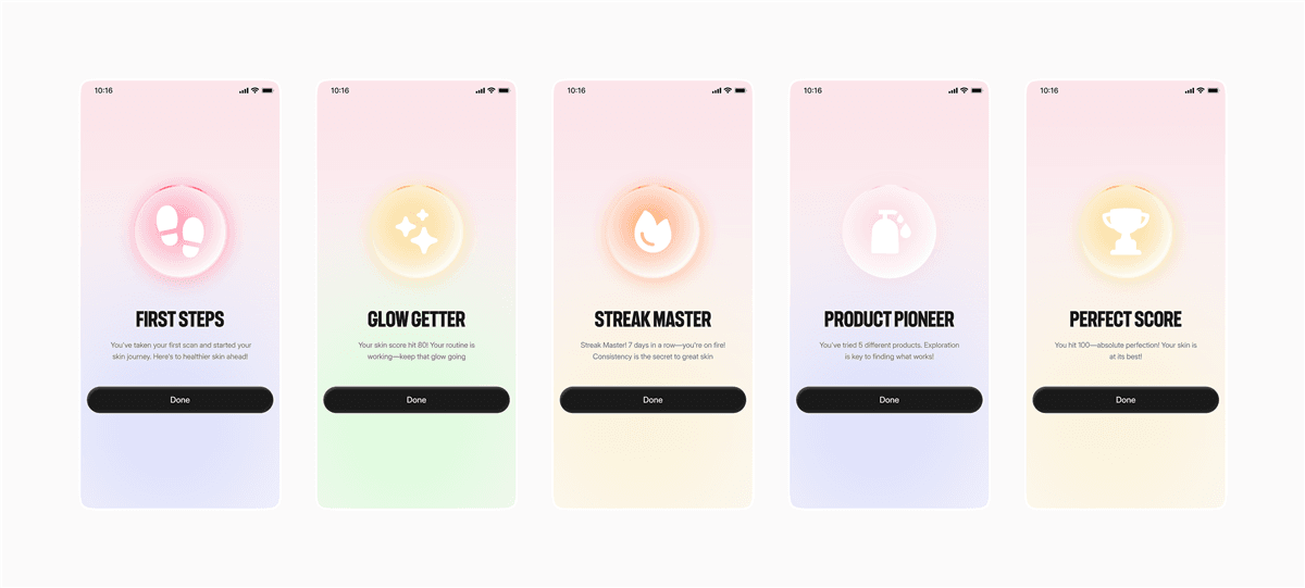 Achievement badge set