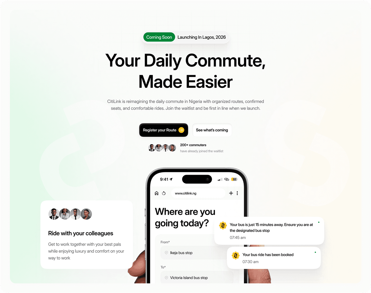 Citilink landing page layout