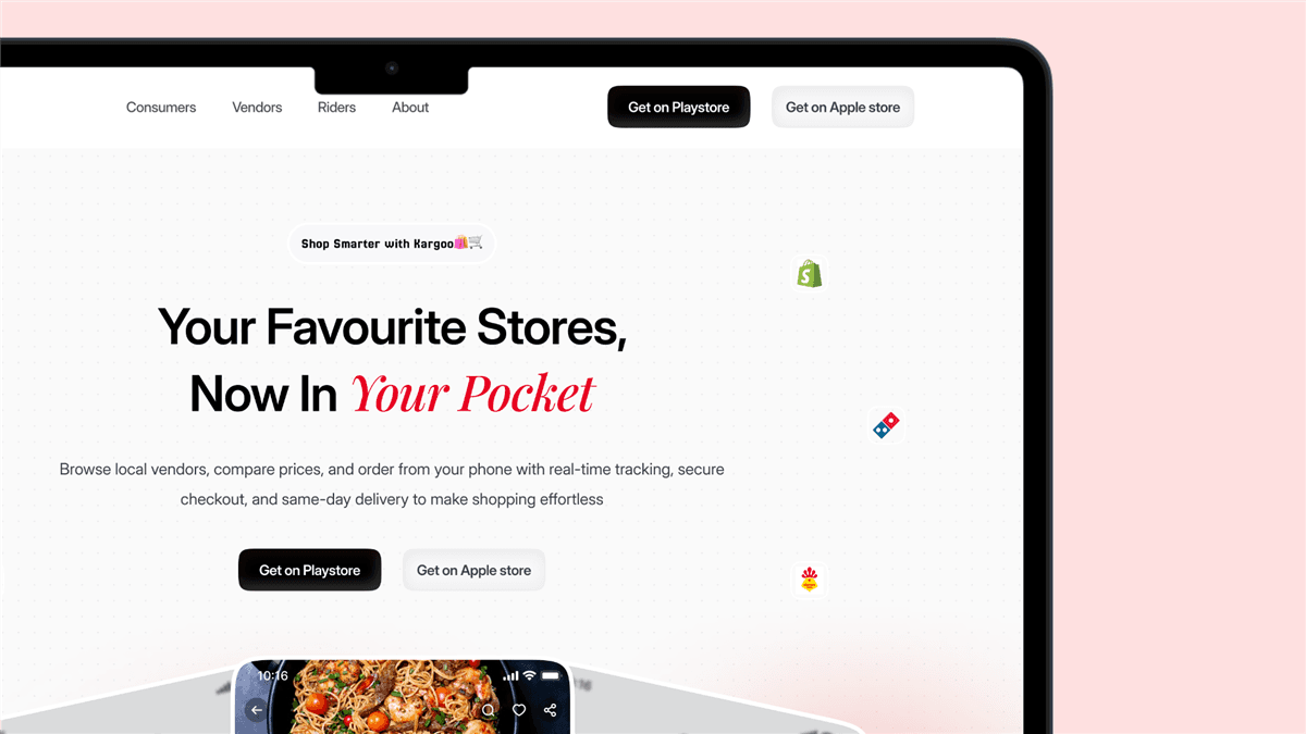 Kargoo marketing website design