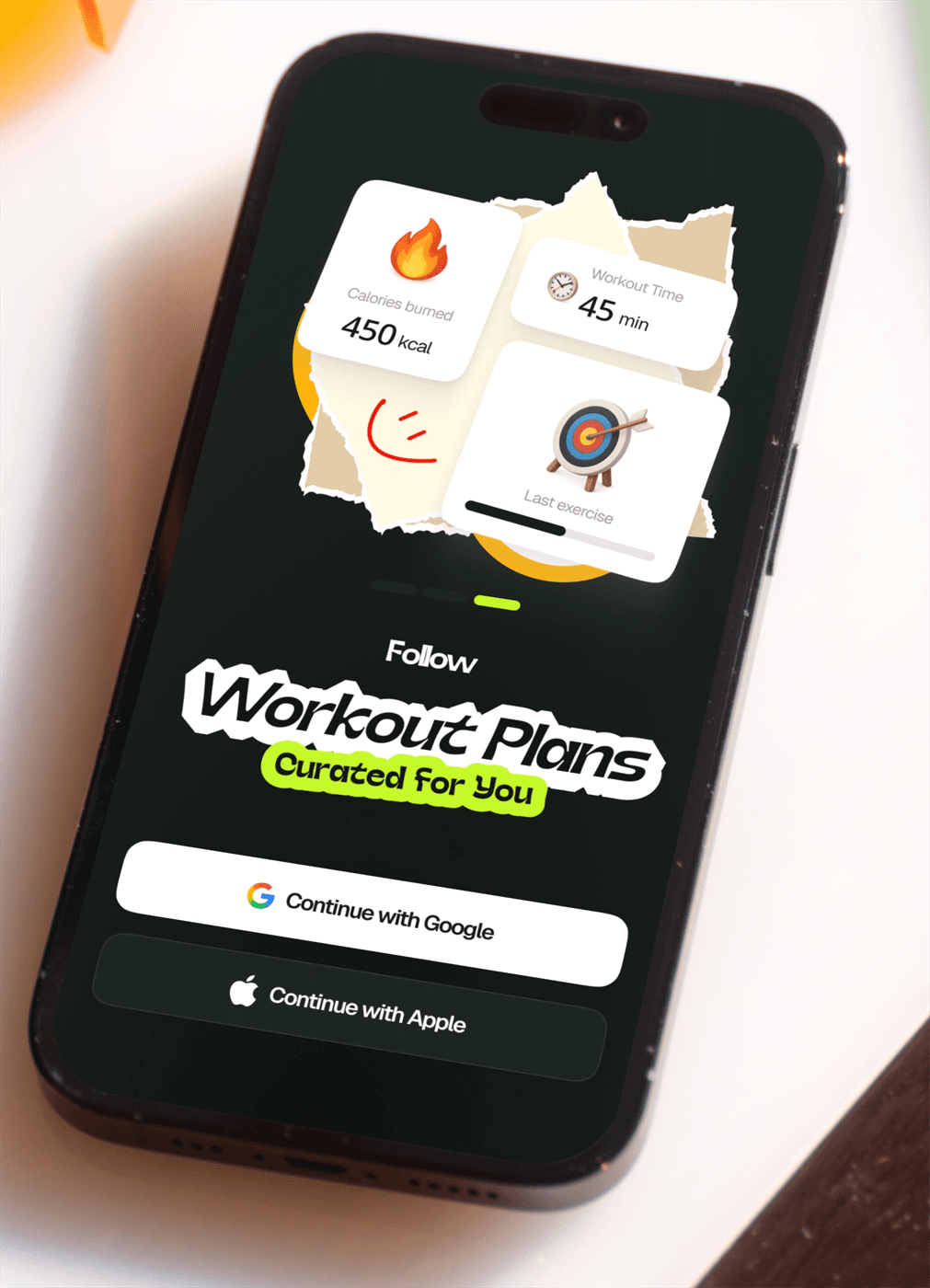 Lycoach wellness app shown on a phone, with a curated workout plans screen
